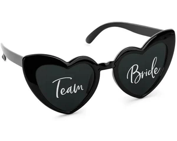 Partydeco PartyDeco Herzbrille Team Bride Kunststoff Schwarz