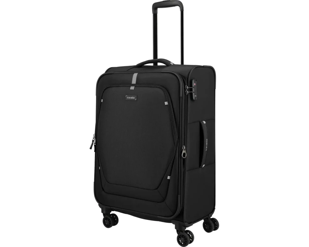 travelite UMBRIA Trolley M erweiterbar 66 l Schwarz