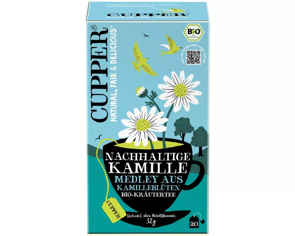 Cupper Teebeutel Nachhaltige Kamille Bio 20 Stück