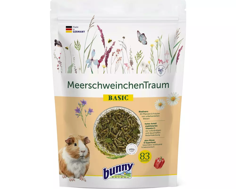 Bunny Nature Hauptfutter Meerschweinchen Traum Basic, 4 kg