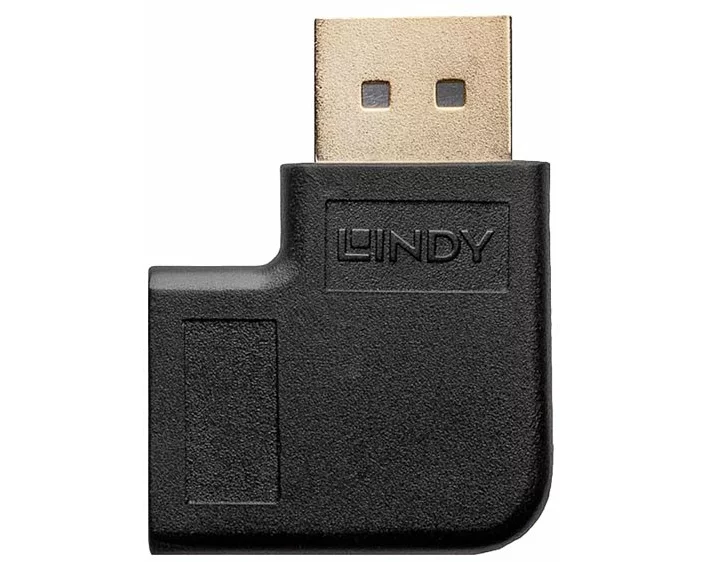 LINDY DisplayPort 1.4 Adapter, 90 left Angled, M/F