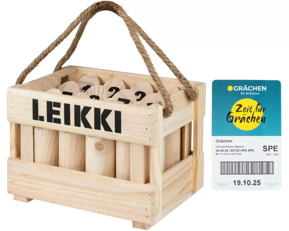 KOOR Wurfspiel LEIKKI (Mölkky) mit gratis Tageskarte