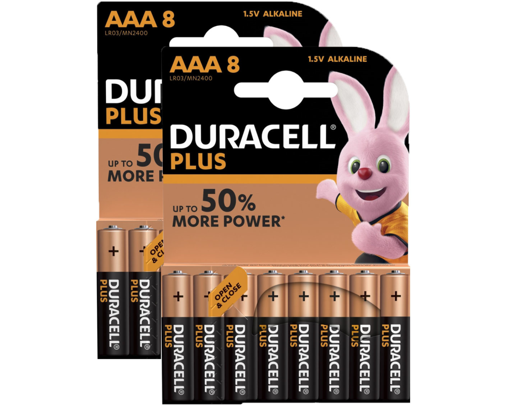 DURACELL Batterie Plus Power MN2400 AAA, LR03, 1.5V 16 Stück