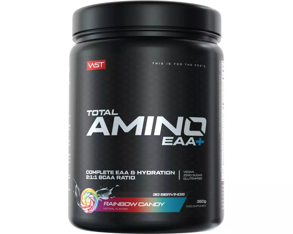 VAST Pulver Total Amino EAA+ Dose: 381g, Rainbow Candy