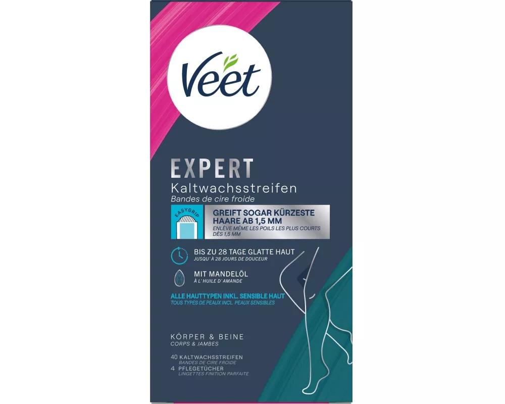 Veet Kaltwachsstreifen Expert Körper 40 Stück
