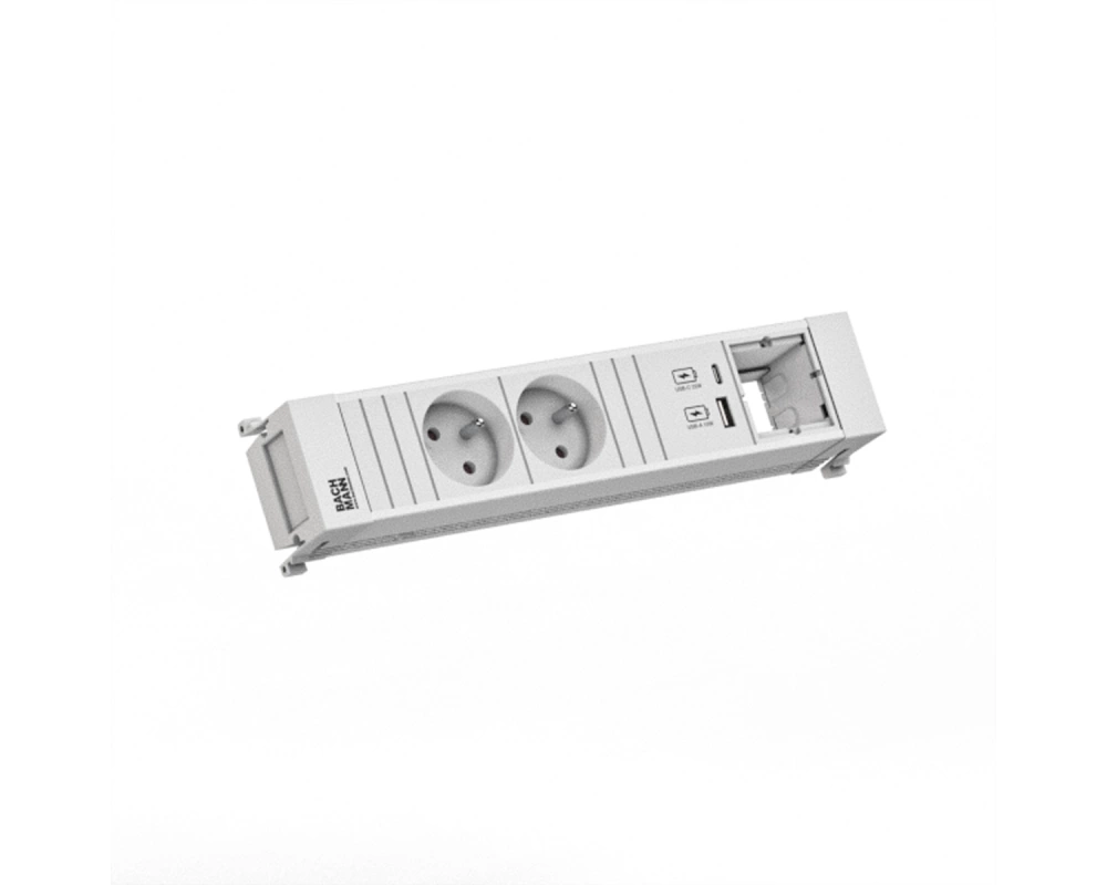 BACHMANN POWER FRAME 2xUTE 1xCM 1xUSB A/C 22W 0,2m GST18