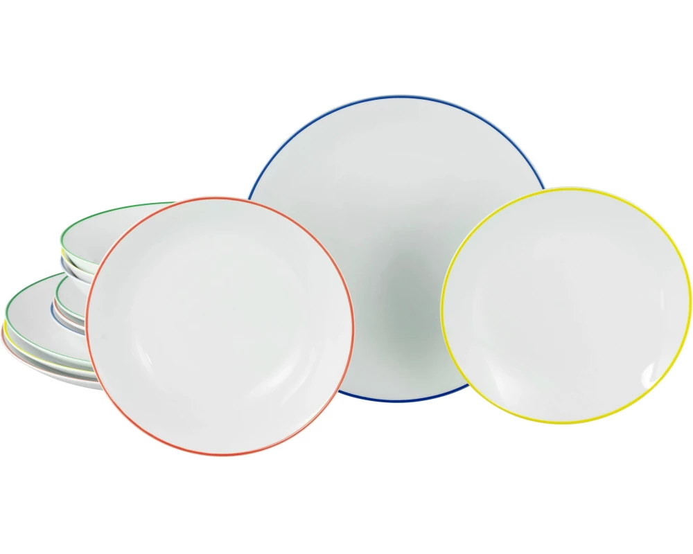 creaTable Teller-Set Mehrfarbig/Weiss