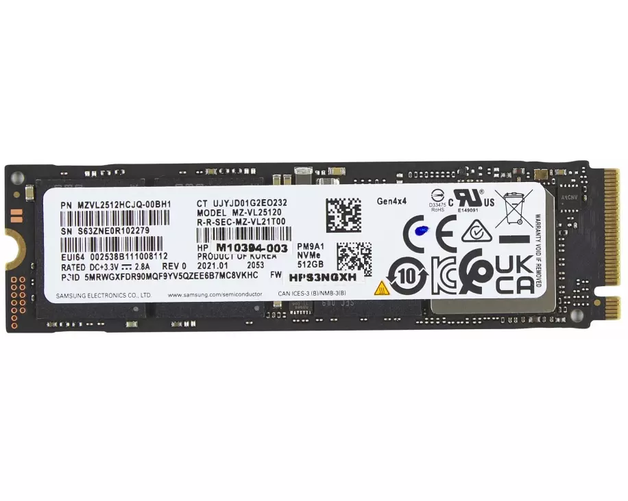 HP 512GB, PCIe-4x4, NVMe, M.2, Solid State Drive, EURO
