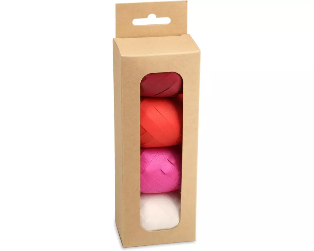 Pattberg Geschenkband Opak Matt 4 x 10 m, Mehrfarbig