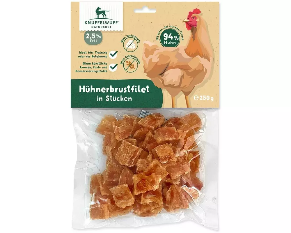 Knuffelwuff Snack Hühnerbrustfilet Stückchen 250 g