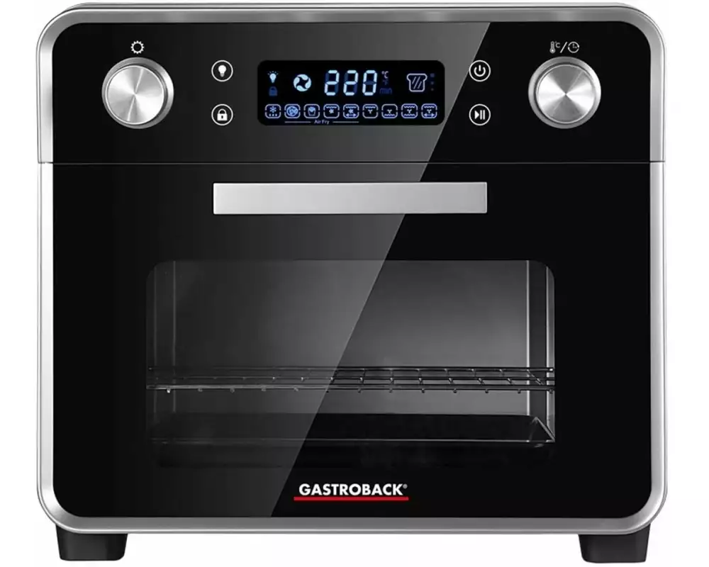 Gastroback Backofen Design Ofen Air Fry & Pizza 22 l, Schwarz