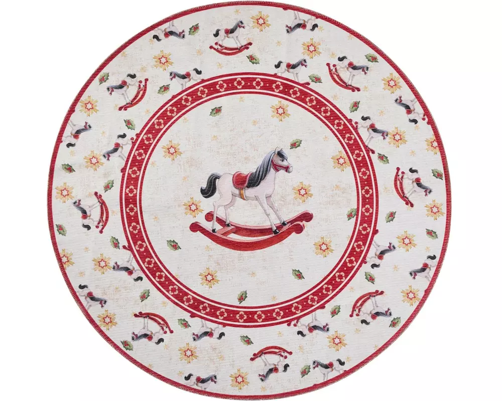 Villeroy & Boch Weihnachtsteppich Rocking Horse 160 cm, Rot