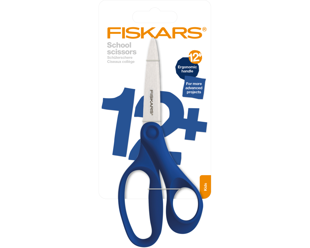 FISKARS Schulschere 18cm 1067856 blau, Rechtshänder