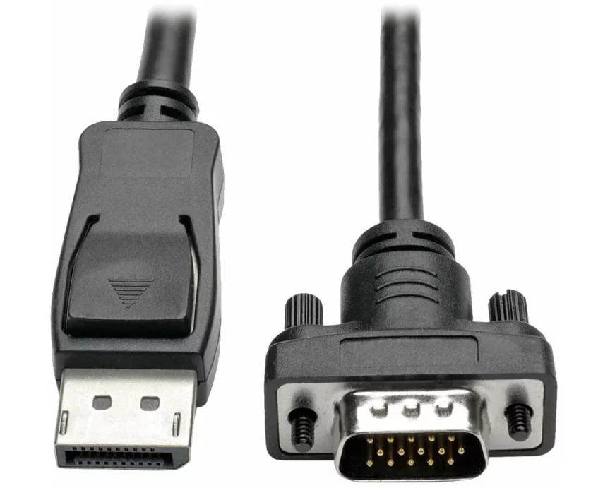 EATON TRIPPLITE DisplayPort 1.2 to VGA, Active Adapter Cable, DP with Latches to HD15, M/M, 10 ft. 3.1m