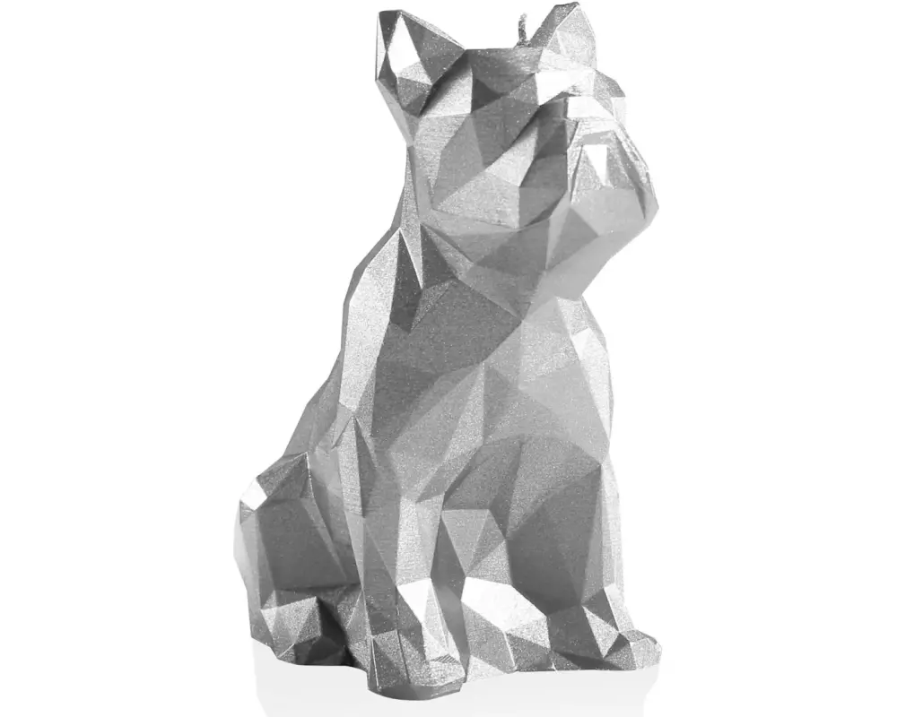 Candellana Kerze Bulldogge Silber