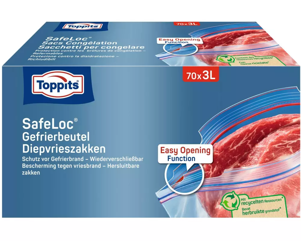 Toppits Gefrierbeutel 3 l Multipack 70 Stück