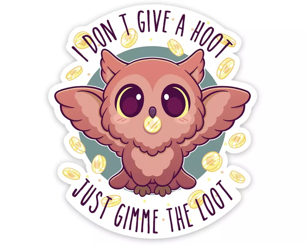 Glass Staff Gimme Loot Sticker Weiss/Braun