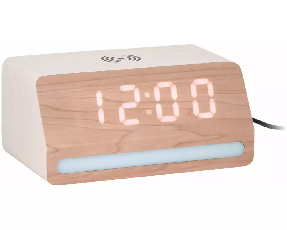 KARLSSON Wecker Retro Light LED Weiss