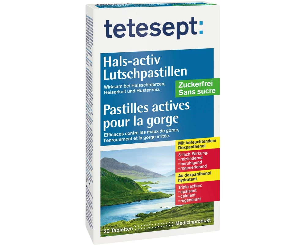 tetesept Hals-activ Lutschpastillen zuckerfrei 20 Stück