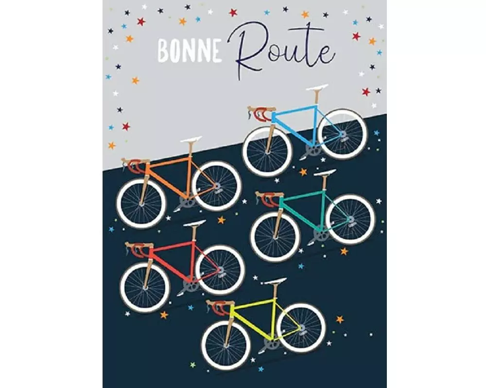 Cart Abschiedskarte Bonne Route 22 x 31 cm