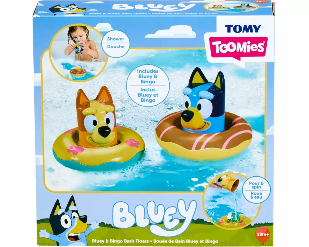 Tomy Badespielzeug Bluey Badeinsel 2-er Pack