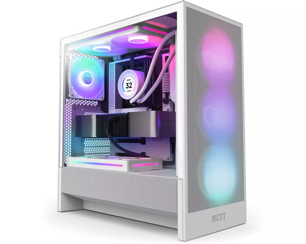 NZXT PC-Gehäuse H5 Flow RGB Weiss