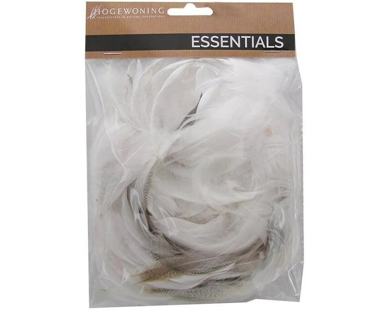 CHALET Federn im Beutel 1 Stück, Braun/Weiss