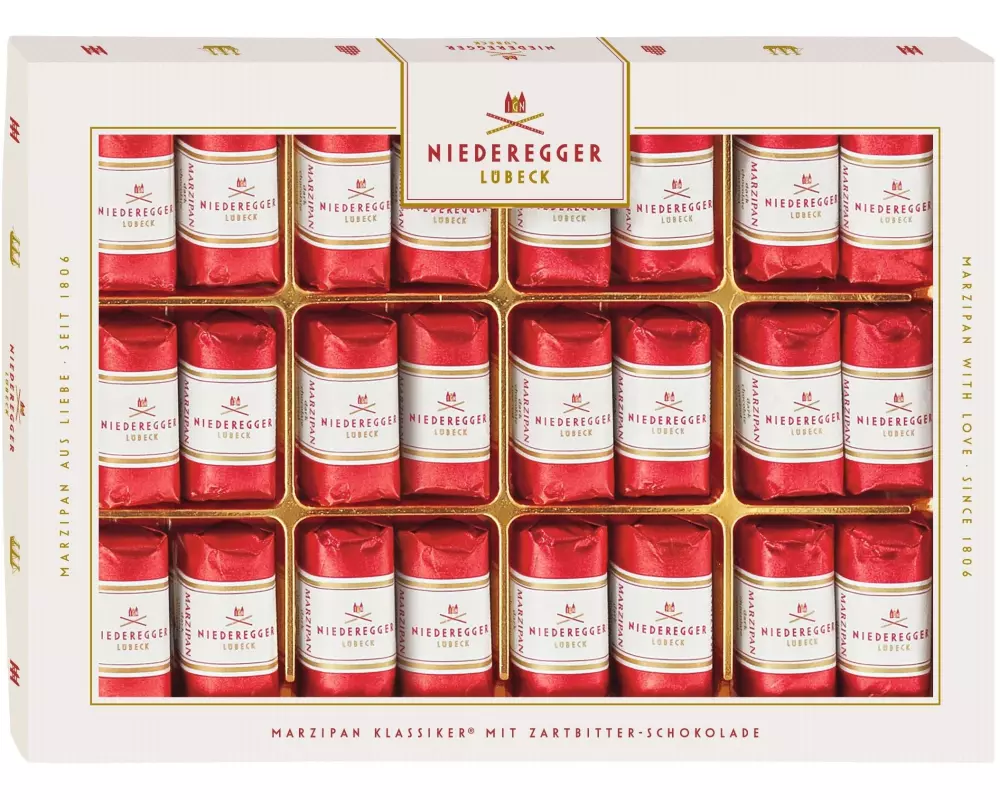 Niederegger Marzipan Klassiker-Pralinen mit Zartbitterschokolade 300 g