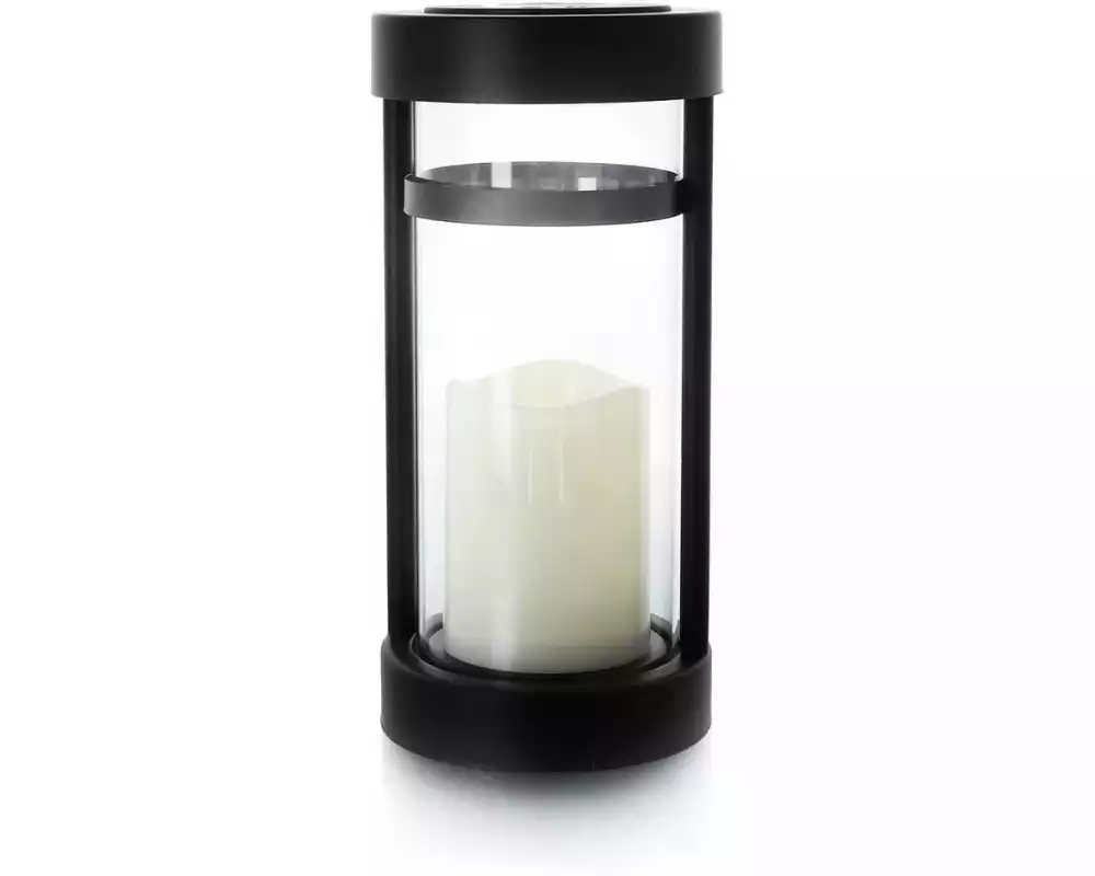 balthasar LED Solar Grablaterne Arimo, Weiss/Schwarz