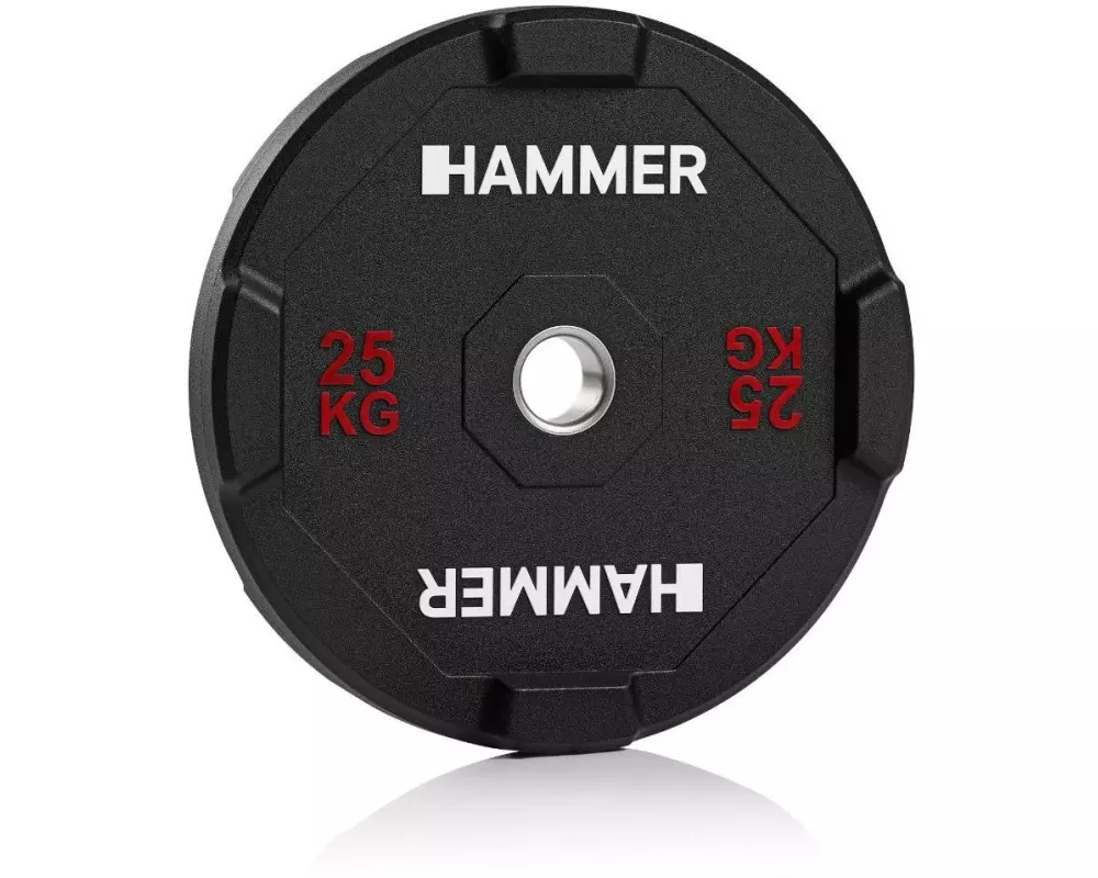 HAMMER Bumper Plate Competition Stahl Schwarz 25 kg