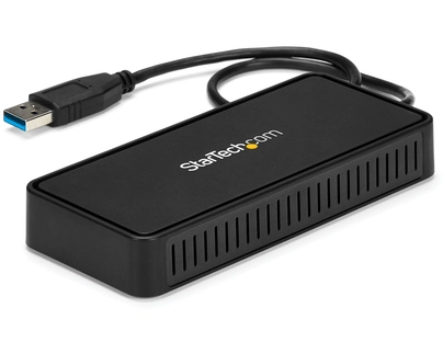 StarTech.com USBA2DPGB laptop dock/port replicator Kabelgebunden USB 3.2 Gen 1 (3.1 Gen 1) Type-A Schwarz