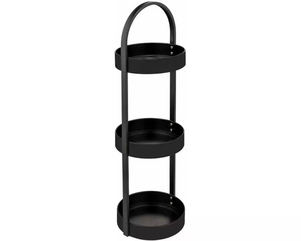 Wenko Badezimmerregal Dongo 24.5 x 73 cm, Schwarz