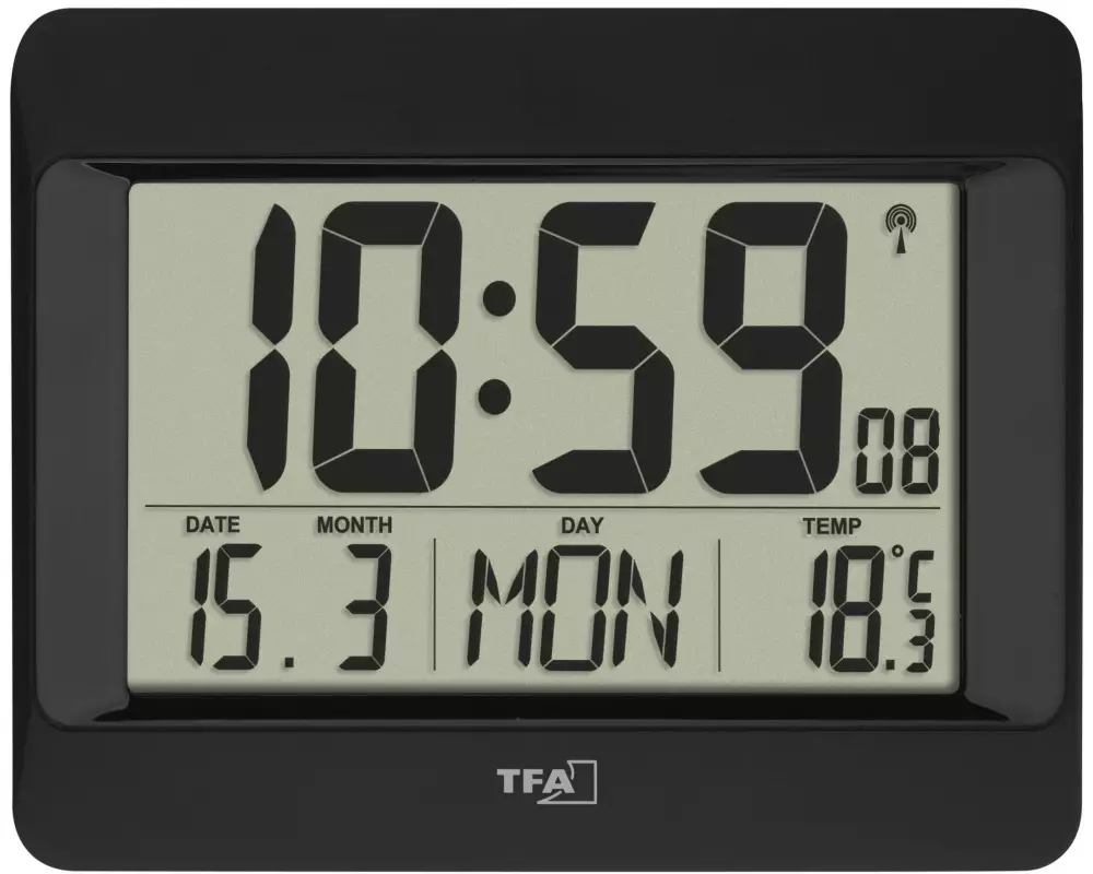 TFA Dostmann mit Innentemperatur Schwarz
