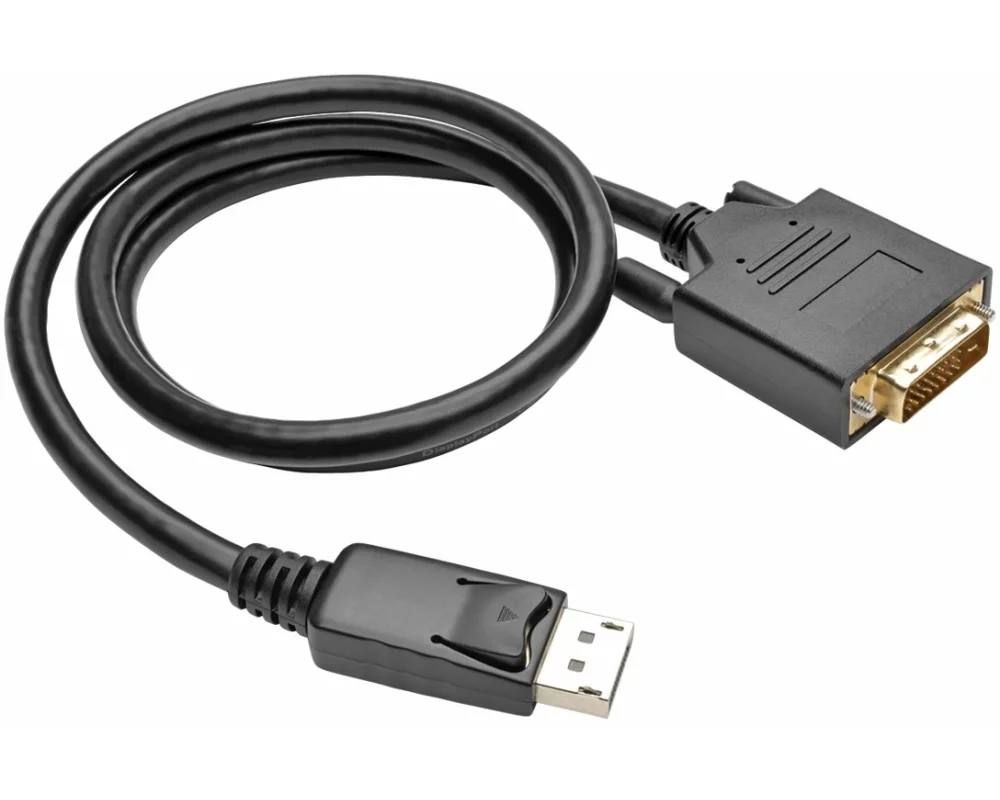 EATON TRIPPLITE DisplayPort 1.2 to DVI, Active Adapter Cable, DP with Latches to DVI-D, Dual Link, M/M, 3ft. 0.9m