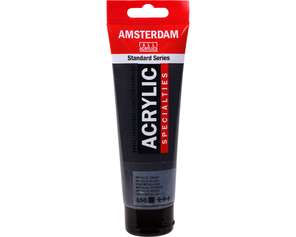 AMSTERDAM Acrylfarbe 120ml 17098502 metallic schwarz 850