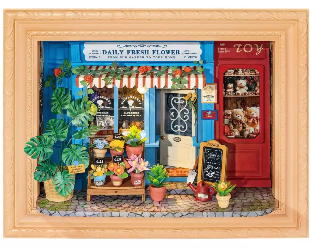 Rolife Bausatz Daily Fresh Flower mit LED-Beleuchtung