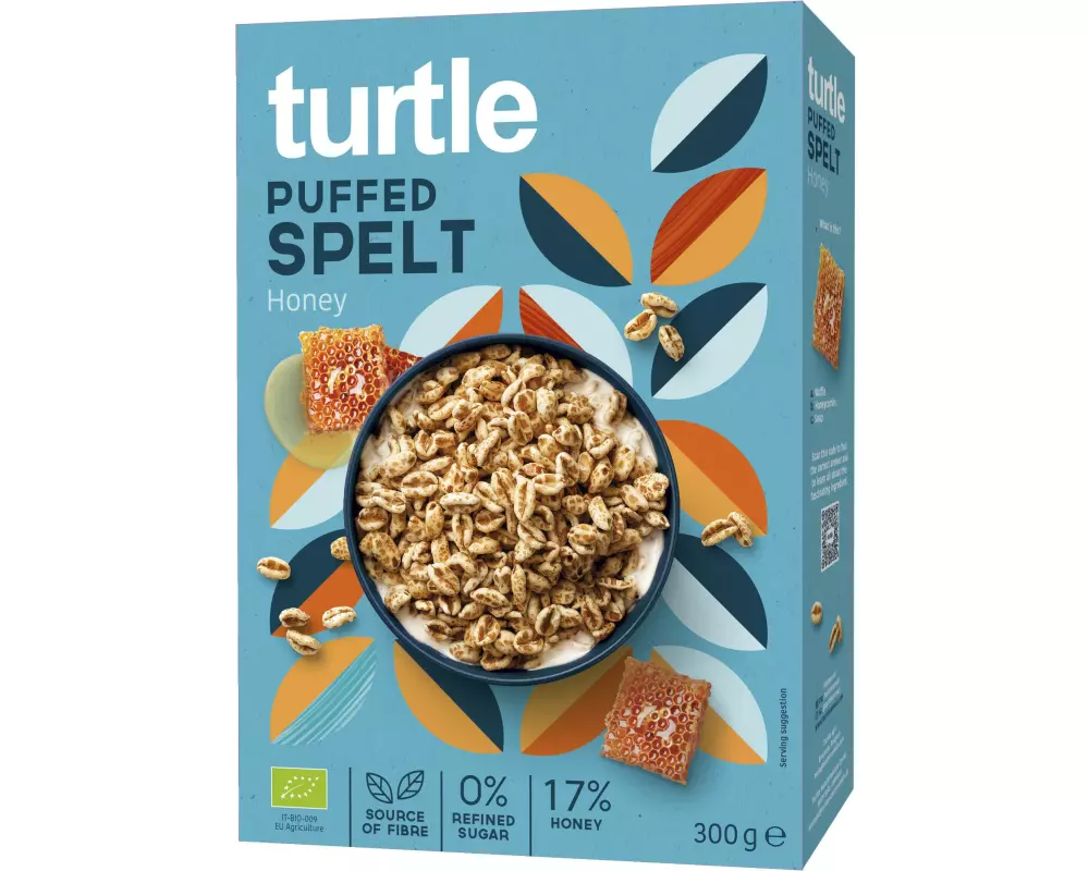 turtle Puffed Spelt Honey 300 g