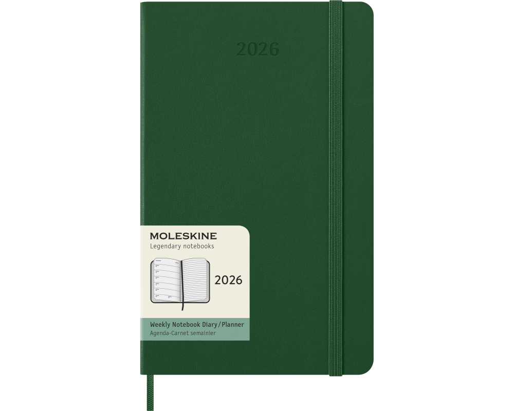 MOLESKINE Agenda Classic Large 2026 DHK1512WN3Y26 1W/1S myrtengrün HC 13x21cm
