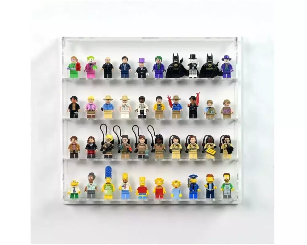 iDisplayit Baukasten Acryl-Wand-Display für 40 LEGO-Minifiguren