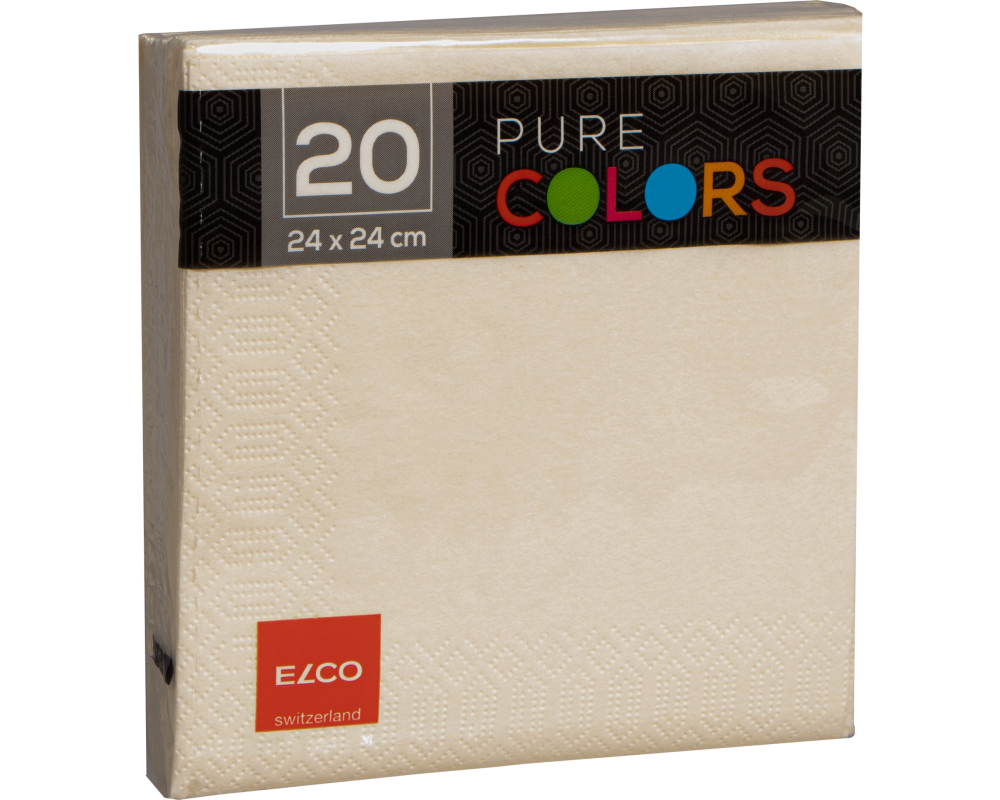 ELCO Serviette Zelltuch 24x24cm PC234020-004 3-lagig, crème 20Stk.