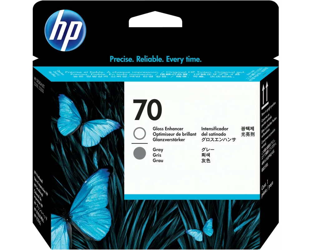 HP 70 Original Printhead grey + gloss enhancer