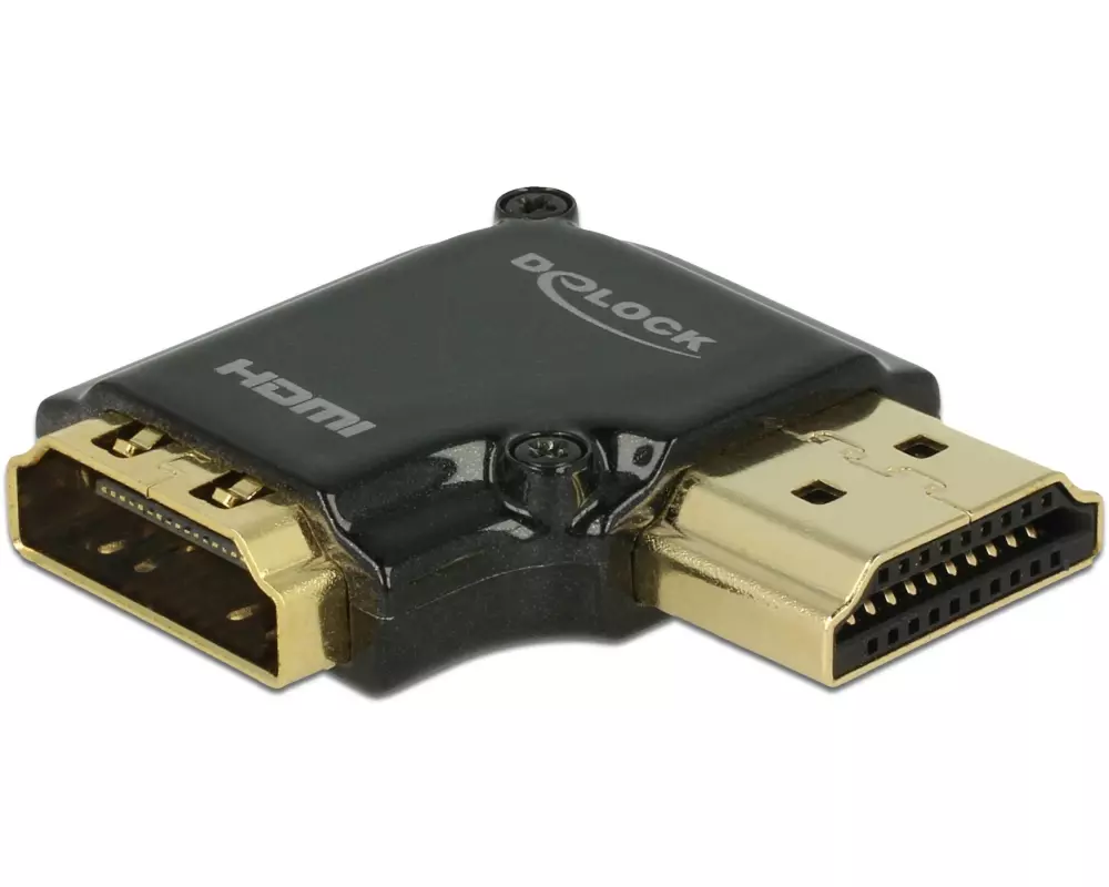 Delock Adapter High Speed Ethernet 4K 90° HDMI - HDMI