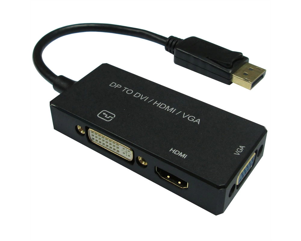 VALUE Adapterkabel DisplayPort - VGA / DVI / HDMI, v1.2, Aktiv