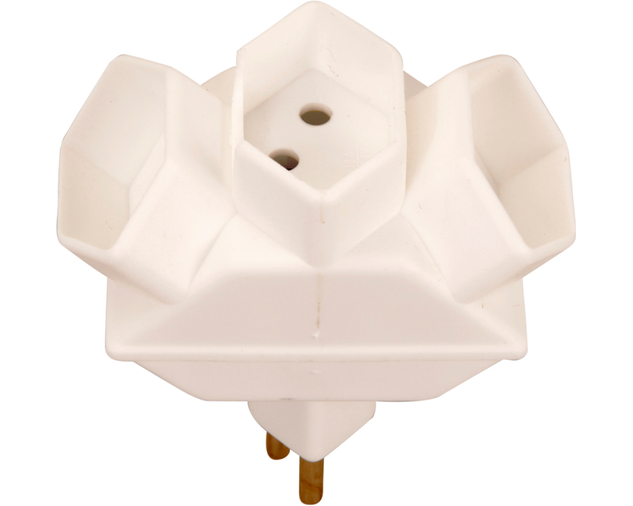 S-ELECTRO Abzweigstecker 04.500.1WS weiss, 3xT13