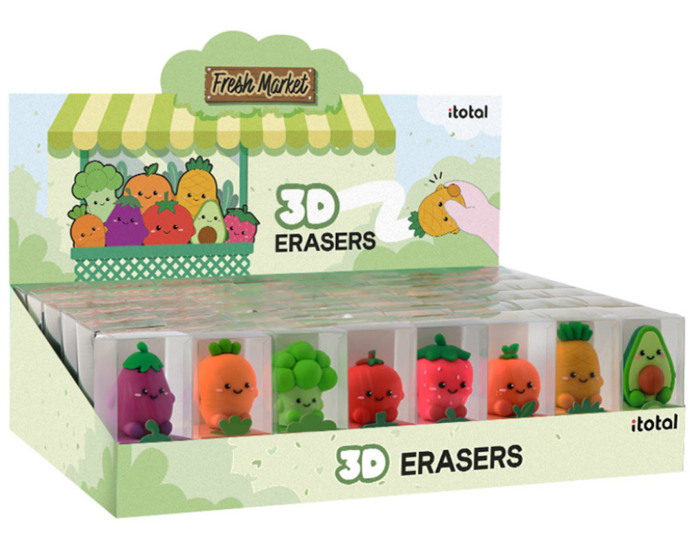 I-TOTAL Radiergummi XL1895A Fresh Market, assortiert