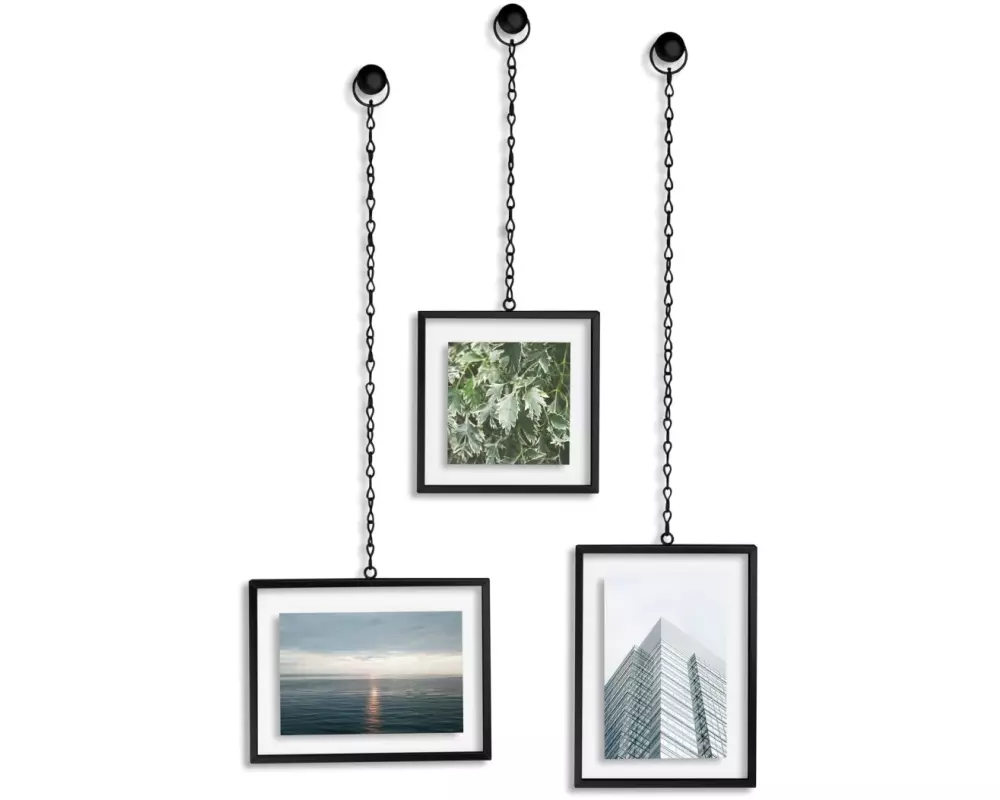 Umbra Bilderrahmen Fotochain 3er Set, Schwarz