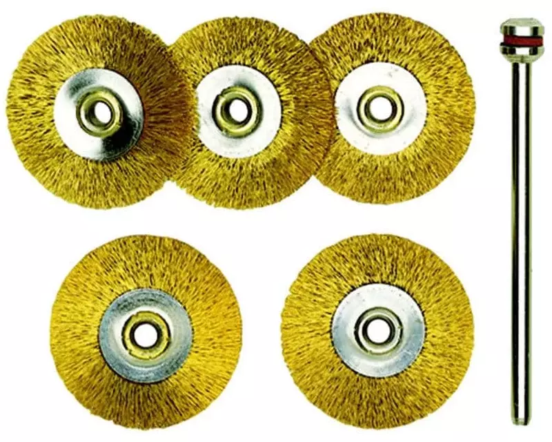 Proxxon Polierbürste 22 mm Messing, radförmig, 2 Teile