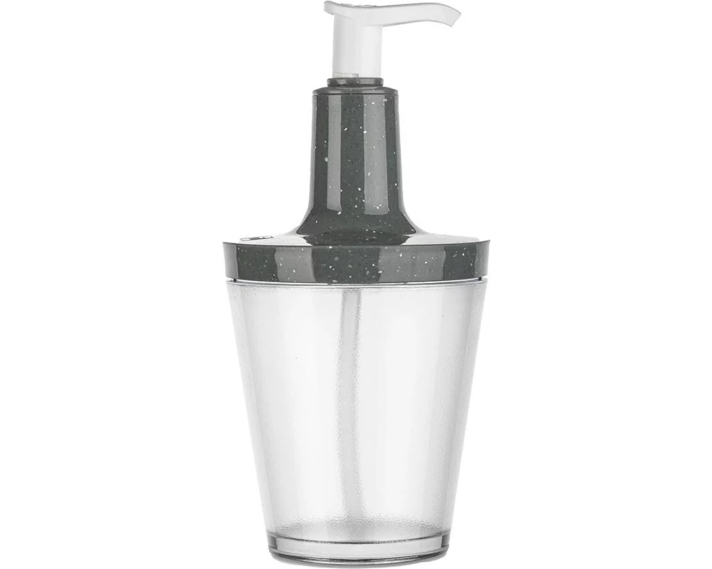 Koziol Seifenspender Flow 250 ml, Grau/Transparent