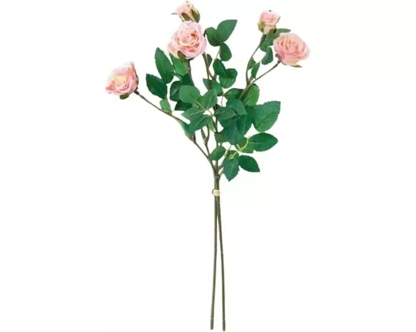 Dekomat AG Kunstblume Rosen 2 Stück, Rosa