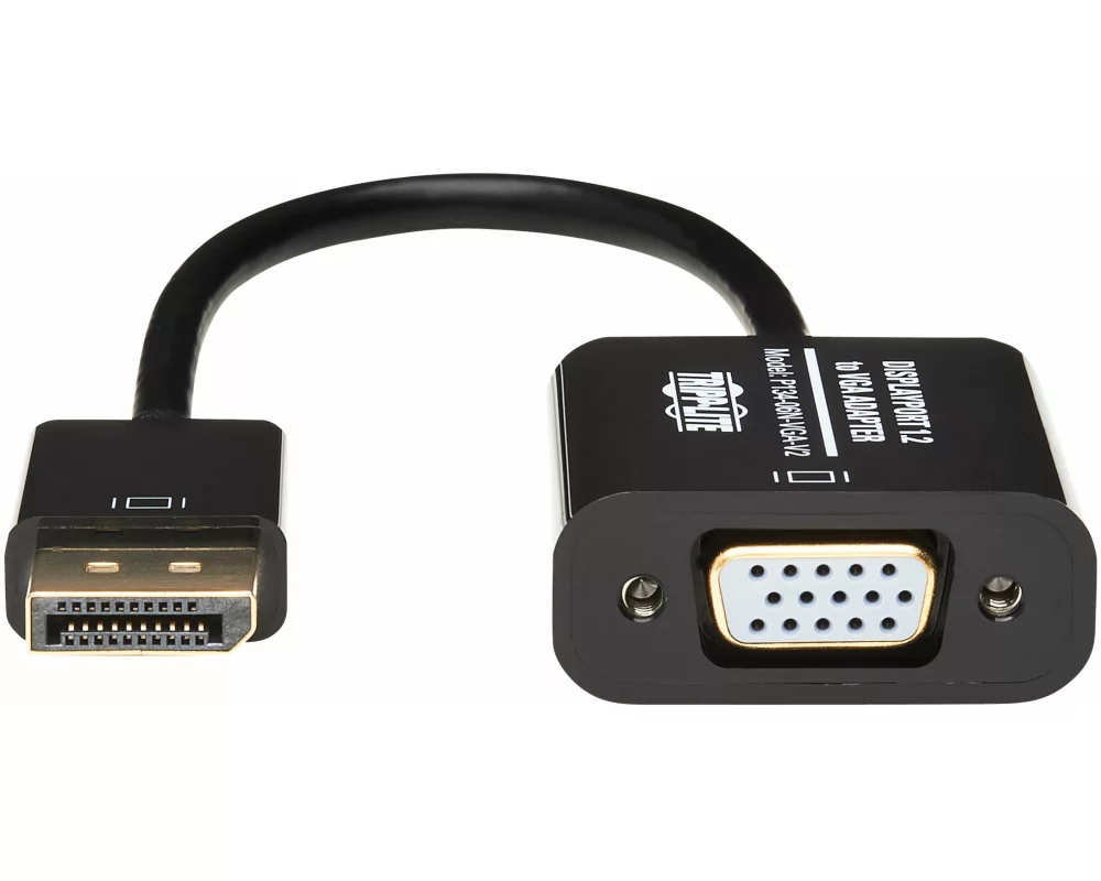 EATON TRIPPLITE DisplayPort to VGA, Active, Adapter, Video, Converter, DP, ver 1.2, M/F, 6inch, 15.24cm